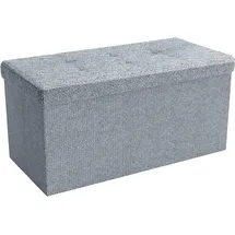 Intirilife Sitzhocker Faltbare Sitzbank 76 x 38 x 38 cm Fels Grau