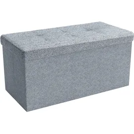 Intirilife Sitzhocker Faltbare Sitzbank 76 x 38 x 38 cm Fels Grau