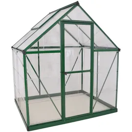 CANOPIA Hybrid Alu grün Polycarbonat 0,7 mm/Dach HKP 4 mm 2,3 m2 inkl. Stahlfundament