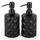 Relaxdays Seifenspender 350ml Schwarz