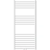 luxebath Badheizkörper 600x1200 mm Weiß Heizkörper Gerade mit Mittelanschluss