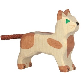 Holztiger Katze klein stehend (80057)