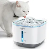 EUGAD Katzenbrunnen 2.5L Trinkbrunnen für Katze Kabellos, Katze Hunde Trinkbrunnen mit Bewegungsmelder, Katzentrinkbrunnen Vierfache Filterung, ultraleise, 5000mAh Akku, Tablett aus Edelstahl