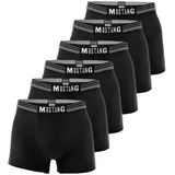 Mustang Boxershort 6er Pack in Schwarz M