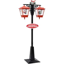 vidaXL Wegeleuchte Kunststoff 81 x 40 x 188 cm inkl. LED-Lampe rot|schwarz