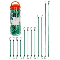 Relaxdays Spanngummi 24er Set, 4 Größen, Grün,Schwarz