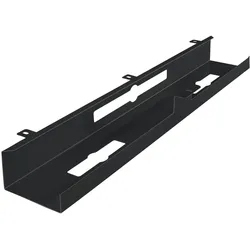 KADIMA DESIGN Kabelkanal Schreibtisch 80x7x13 cm breit Untertisch Kabelführung schwarz, Kabelmanagement Kabelwanne Pulverbeschichtet, Kabelschacht waagrecht