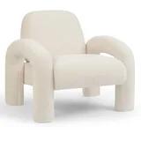 Makika Loungesessel Lia Bouclé 85 x 73 x 80 cm Weiß