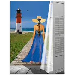 Glasbild ARTLAND "Urlaub am Meer", bunt (farbe bild(er): bunt), B:45cm H:60cm, Bilder, in verschiedenen Größen