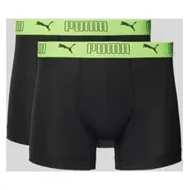 Puma Sport Microfiber Boxershorts Gelb / Schwarz M 2er Pack