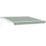 vidaXL Einziehmarkise 350 x 250 cm grün/weiß