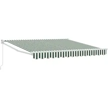 vidaXL Einziehmarkise 350 x 250 cm grün/weiß