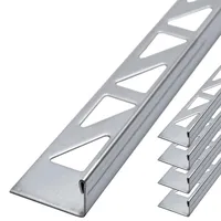 Dalsys Fliesenschiene Fliesenprofil 2,5m x 10mm Edelstahl L-Profil Fliesenprofil