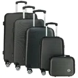 Geographical Norway Kofferset Robuste Rollkoffer Solomun, 4 Rollen, (5 tlg)