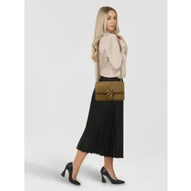 PINKO Love One Umhängetasche Leder Green