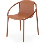 Umbra Ringo Stuhl, Moderner Esszimmerstuhl für den Innen-und Außenbereich, Terrakotta Braun,