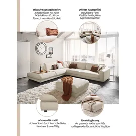 Candy Eckcouch Polyester 3-Sitzer Grau