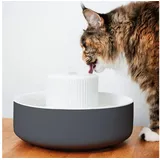 LucyBalu Trinkbrunnen TREVI Trinkbrunnen für Katzen aus Keramik, Katzenbrunnen 2,8l schwarz