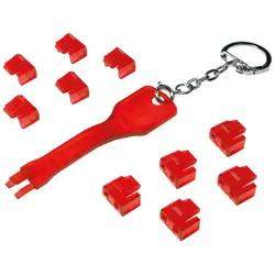 LogiLink RJ45-Port Schloss mit 1x Schlüssel und 10x Schlösser