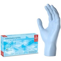 Arnowa Einmalhandschuhe Arnomed Nitril Ice Blue, puderfrei, blau, 100 Stück, Größe S