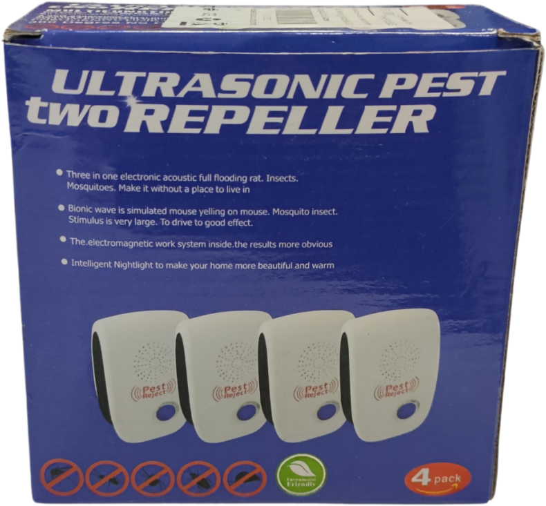 Ultrasonic Pest Repeller Ultraschall Tiervertreiber 4 Stück