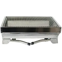 Schaschlik Grill Angler Edelstahl Mangal mit klappbaren Beinen Anglergrill