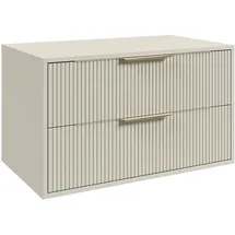 Badplaats Waschbeckenunterschrank Rimini 2 Schubladen 80 x 46 x 46 cm Beige
