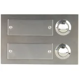 Unitec Klingel-Taster 2-fach Unterputz eckig edelstahl