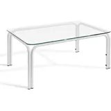 Konsimo RAMBE Gartentisch 95 x 65 x 41,5 cm Weiß