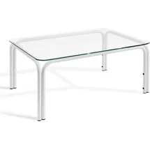 Konsimo RAMBE Gartentisch 95 x 65 x 41,5 cm Weiß