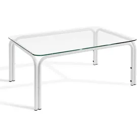 Konsimo RAMBE Gartentisch 95 x 65 x 41,5 cm Weiß