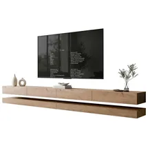 lookway SKY TV-Lowboard 280 cm Beige Holzwerkstoff