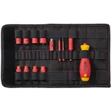 Wiha Schraubendreher und Steckschlüsseleinsatz 1/4 Set slimVario electric gemischt 13-tlg. in Falttasche