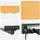 vidaXL Manueller Markisenrahmen mit LEDs Sand 4,5 × 3 m