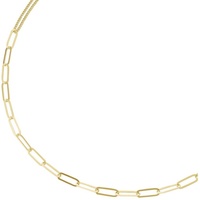 Smart Jewel Collier ovale Glieder als Mittelteil, Silber 925 goldfarben