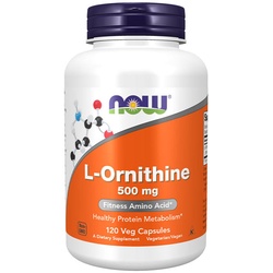 Now Foods L-Ornithine 500 mg (120 veg.Kapseln)