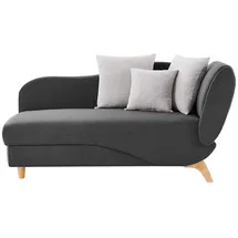 vente-unique Recamiere, Anthrazit, Textil, Uni, 1-Sitzer, 160x81x80 cm, Wohnzimmer, Sessel, Relaxliegen