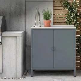 casa.pro Outdoor Schrank Bolognano 92x80x50 cm Dunkelgrau, matt