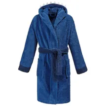 Erwin Müller Kinder-Kapuzenbademantel Hai Walk-Frottier blau | Gr.: 134/140