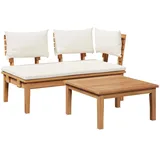 vidaXL Gartenbank 60 x 30 x 27,5 cm Creme und Braun