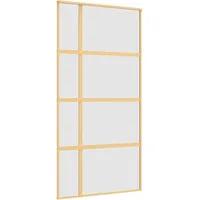 vidaXL Schiebetür Golden 102,5x205 cm Matt ESG-Glas und Aluminium