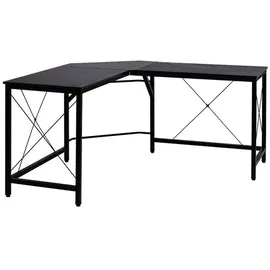 Homcom Eckschreibtisch BxH: 150 x 76 cm - Schwarz