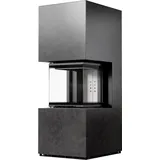 Kaminbausatz KRATKI NBC 500/500 Niedrig 8 kW Ø 200 Sinter FOKOS GRAFITE mit Türfeder - Grau