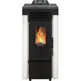 STUFE A PELLET ITALIA Niagara 9 KW - Pelletöfen Effizienz 91% Heizt 80m2 Autonomie 21 Std Programmierbar 5 Geschwindigkeiten und Kräfte 24 Monate Garantie Weiß