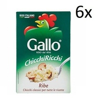6x Riso Gallo Chicchi Ricchi Ribe superfeiner Reis 1 Kg Italienisch Parboiled