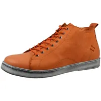 Andrea Conti Damen Stiefelette Leder Boot Reißverschluss lose Einlagen 0348734, Größe:41 EU, Farbe:Orange