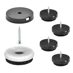 WAGNER QuickClick® Filzgleiter robust NATURAL - zum Schrauben, 4x Basis & Schraube & Einsatz Ø 30 mm, DE Ware - 15785300