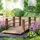 Outsunny Gartenbrücke 152,5 x 67 x 48 cm Dunkelbraun