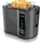 Arendo Toaster Kurzschlitz, Brötchenaufsatz, Wärmeisoliertes Gehäuse, Display, Touch
