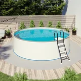 POOL Total Set SILBER Ø 4,50 x 1,20 m Folie sand 0,80 mm, aufgestellt